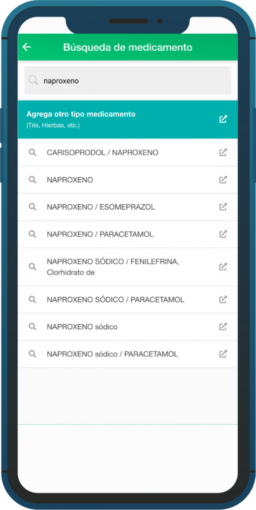 App expediente medico digital - Medicamentos